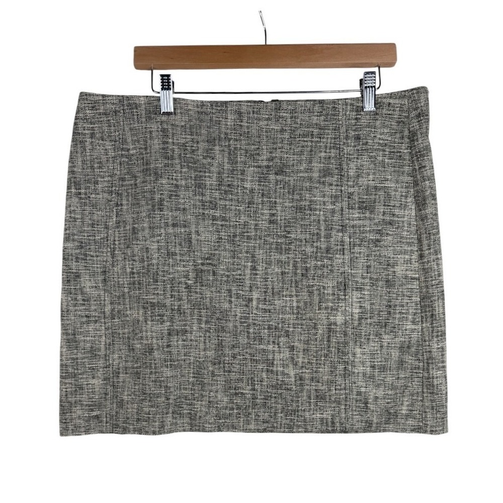 Ann Taylor LOFT Womens Pencil Skirt Tweed Size 14 Tan